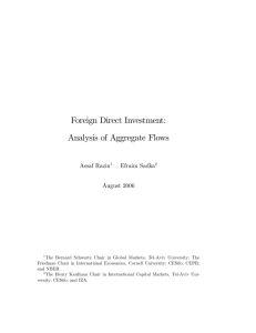 Foreign Direct Investment: Analysis of Aggregate Flows