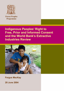 Indigenous Peoples' Right to Free, Prior and Informed Consent and