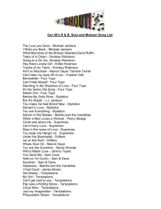Our 60's R & B, Soul and Motown Song List