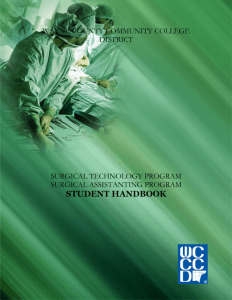 Surgical technology Handbook - Wayne County Community College