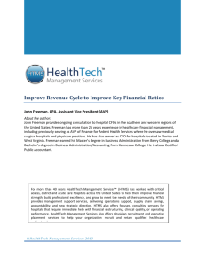 Improve Revenue Cycle to Improve Key Financial Ratios
