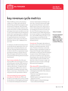 key revenue cycle metrics - Central Ohio HFMA Chapter