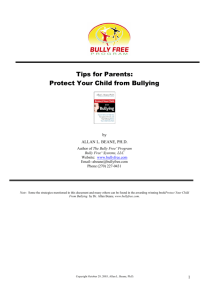 Tips for Parents: Protect Your Child from Bullying