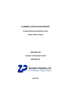 planning justification report