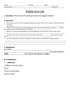 Bubble Gum Lab