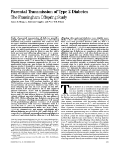 Parental transmission of type 2 diabetes: the Framingham Offspring