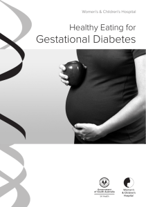 Gestational Diabetes - Women's and Children's Hospital