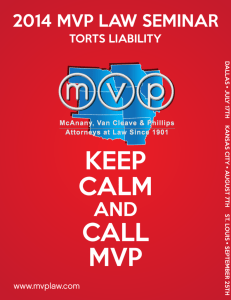 Torts Liability - McAnany, Van Cleave & Phillips, PA