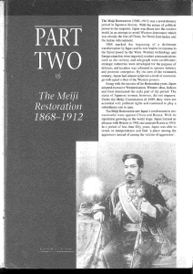 The Meiji Restoration (1868-1912) was a revolutionary period in