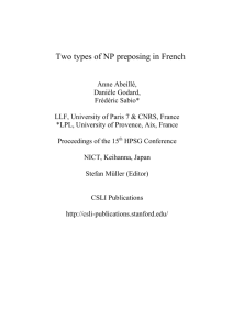 Two types of NP preposing in French