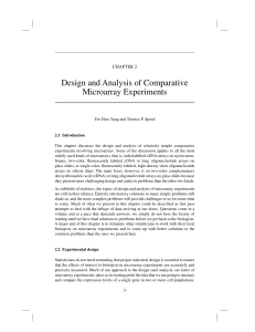 Design and Analysis of Comparative Microarray Experiments