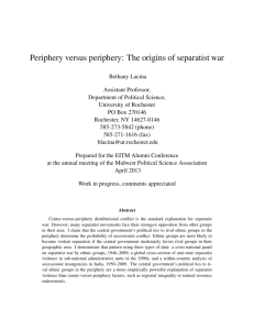 Periphery versus periphery: The origins of separatist war