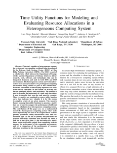 Time Utility Functions for Modeling and Evaluating Resource