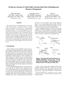 On Recent Advances in Time/Utility Function Real-Time