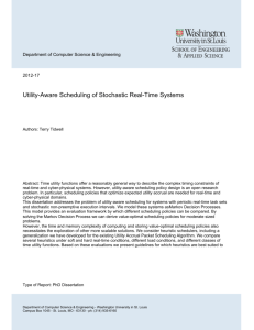 Utility-Aware Scheduling of Stochastic Real