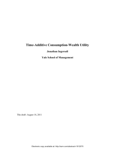 Time-Additive Consumption-Wealth Utility