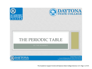 The Periodic Table - Daytona State College