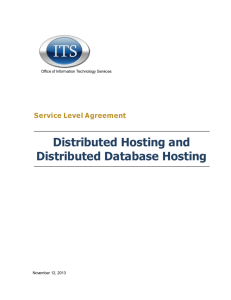 Distributed Hosting and Distributed Database Hosting