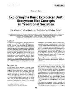 Exploring the Basic Ecological Unit