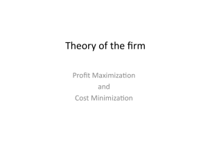 Cost minimization: factors demand