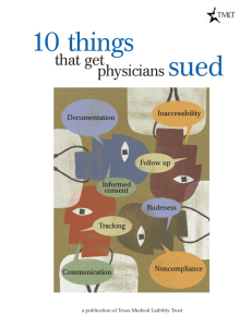 10 things that get physicians sued