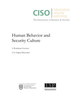 Human Behavior and Security Culture