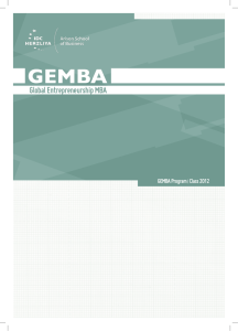 Global Entrepreneurship MBA