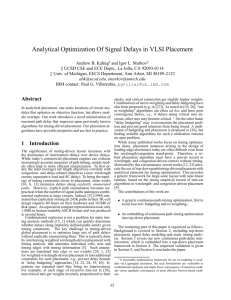 Analytical Optimization Of Signal Delays in VLSI Placement