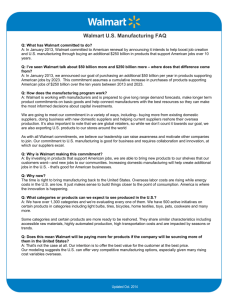 Walmart U.S. Manufacturing FAQ