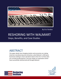 reshoring with walmart