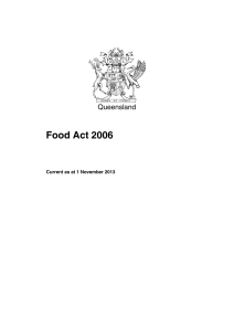 Food Act 2006 - Queensland Legislation