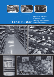 Label Buster Guide – A Guide to the Food Standards Code