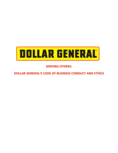 Dollar General's Code of Business Conduct and Ethics