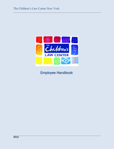 Employee Handbook - The Children's Law Center