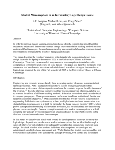 Student Misconceptions in an Introductory Logic Design Course J.T.