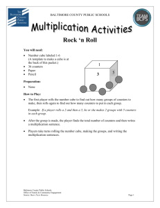 Multiplication Activities - Baltimore County Public Schools