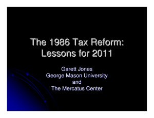 The 1986 Tax Reform: Lessons for 2011