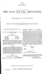 THE LAND ACT 1884.