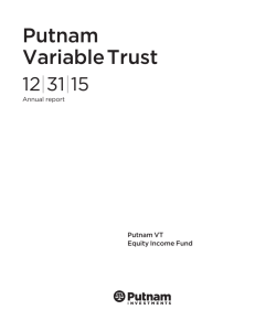 Putnam VT Equity Income Fund Annual Report