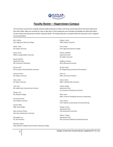 1 Faculty Roster – Hagerstown Campus