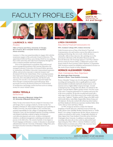 faculty profiles - Santa Fe University of Art and Design