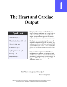 The Heart and Cardiac Output - 911 Target & Medical Concepts LLC
