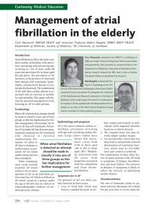 Management of atrial fibrillation in the elderly