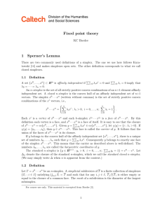 Fixed point theory - Division of the Humanities and Social Sciences