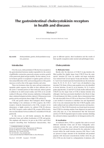 The gastrointestinal cholecystokinin receptors in health and diseases
