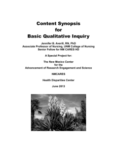 Basic Qualitative Inquiry--JBA