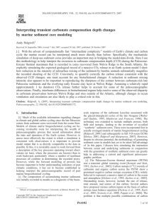 Interpreting transient carbonate compensation depth changes by