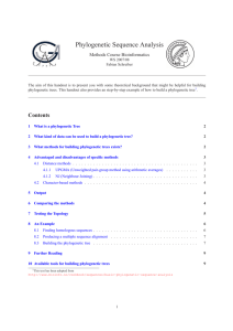 Phylogenetic Sequence Analysis