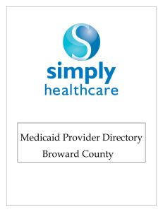 Medicaid Provider Directory Broward County