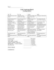 Louis Armstrong Report Grading Rubric
